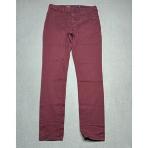 AG Adriano Goldschmied Jeans Womens 29R (30x31) Prima Midrise Cigarette Burgundy